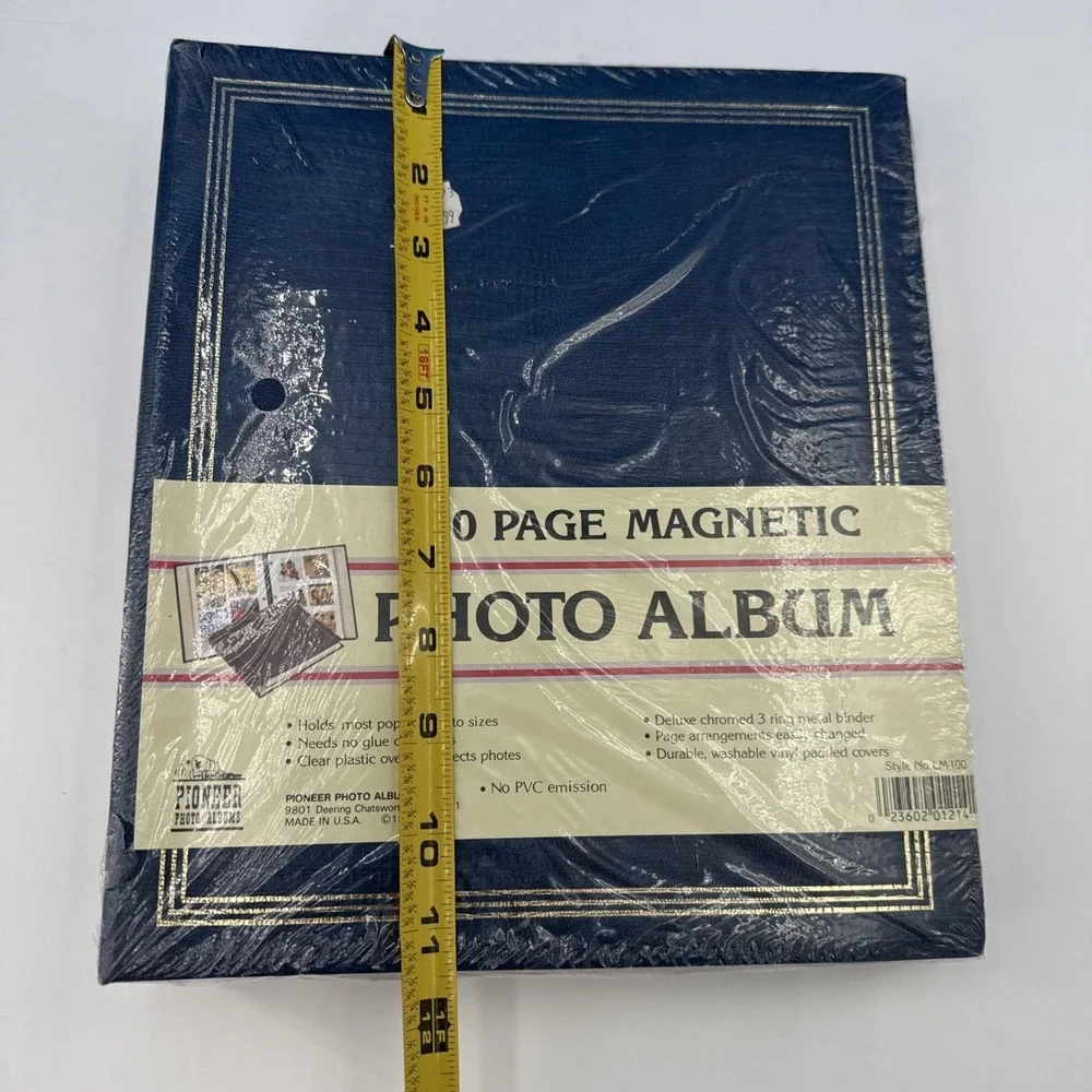 Vtg 1990s Navy Blue Pioneer Magnetic Page Photo Album 10